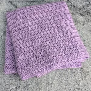 Handmade‎ Crocheted Afghan Lavender